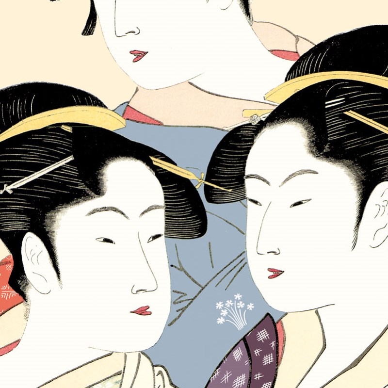 楽天市場】額絵 浮世絵 美人画 【寛政の三美人】 喜多川歌麿 G4-BU035