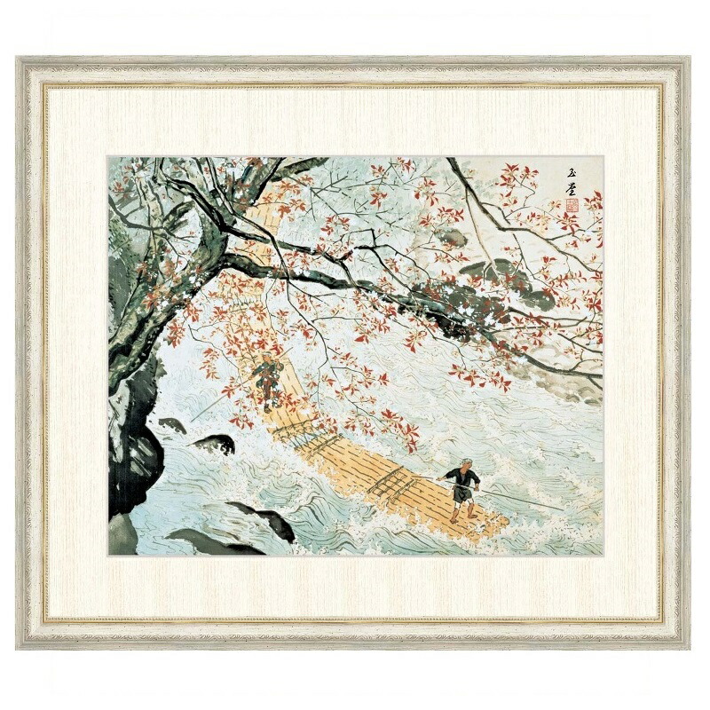 楽天市場】日本の名画 川合玉堂 花筏 F8 [g4-bn112-F8]（代引き不可