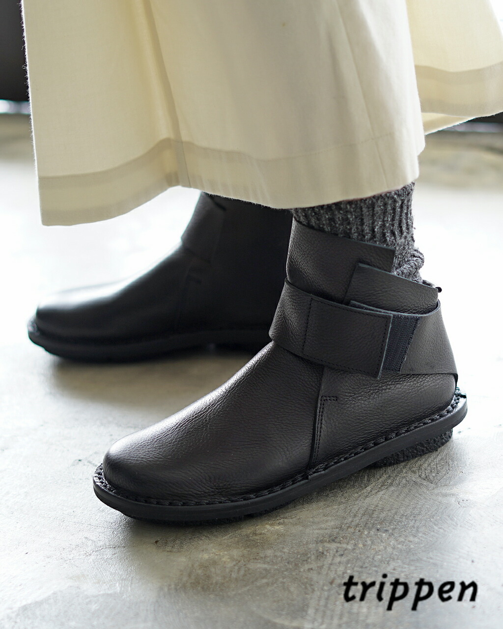 楽天市場】トリッペン trippen ベース BASE ベルクロストラップ レザー