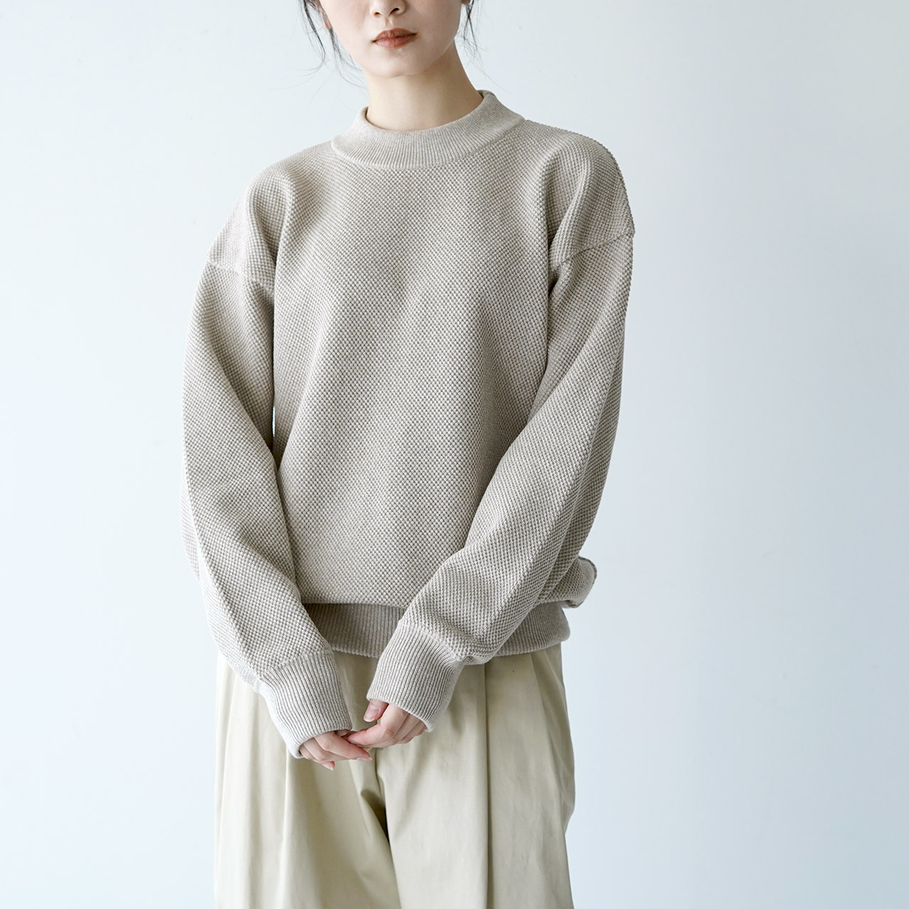 楽天市場】クレプスキュール crepuscule モスステッチ モックネック