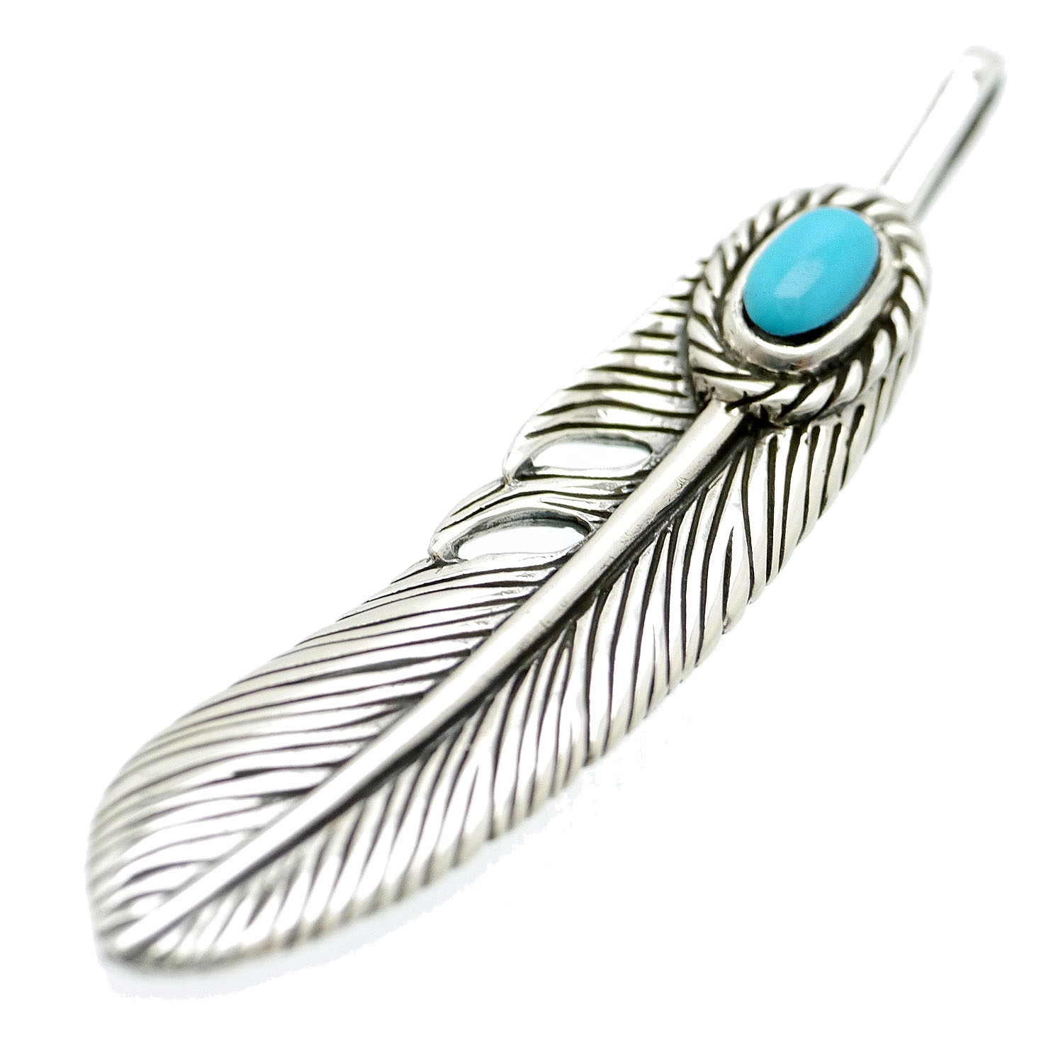 sterlingシルバー925ターコイズ付きブローチ＆ペンダントトップ