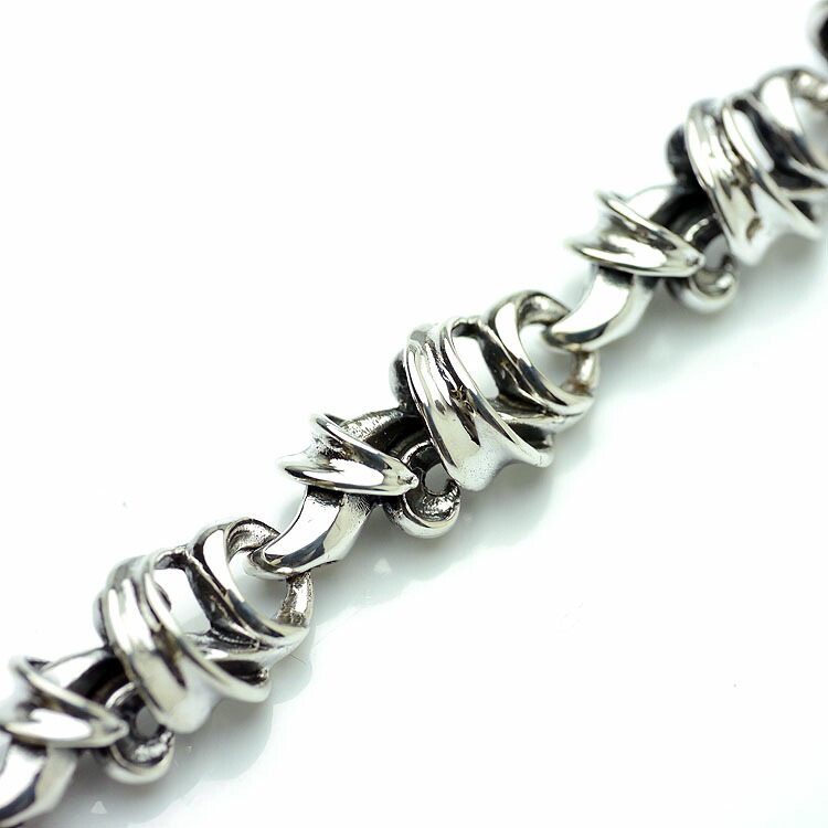 楽天市場】on ブレスレット メンズ シルバー925 オニキス フローラル