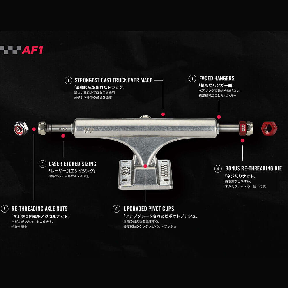 楽天市場】ACE TRUCK エース トラック AF1 44 HI シルバー スケート
