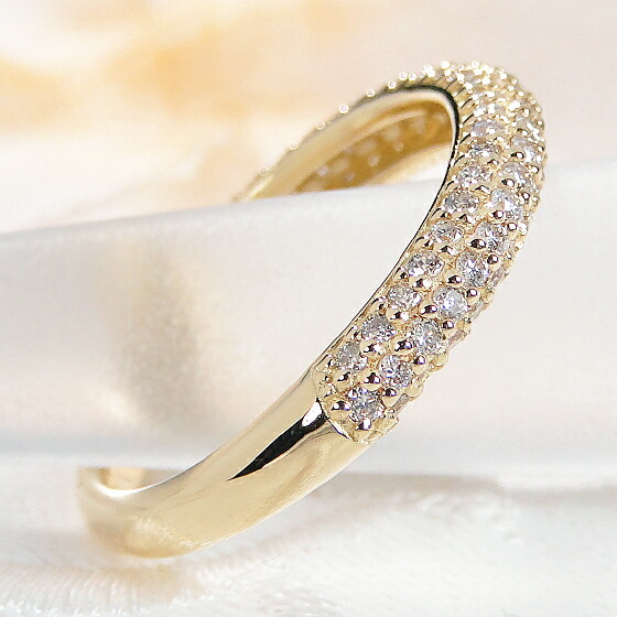 楽天市場】pt950/K18YG/K18PG ピンキーリング ダイヤモンド パヴェ