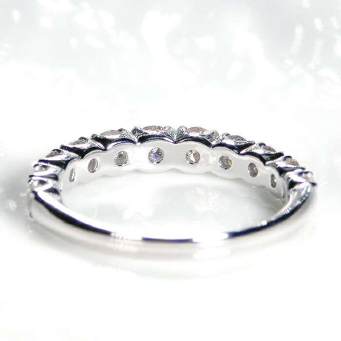 楽天市場】【大好評】pt950 グラデーション ダイヤモンド ハーフ