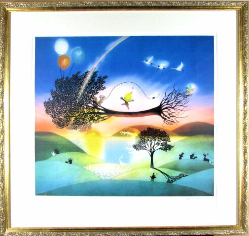 楽天市場】藤城清治 夢がとぶ リトグラフ 鉛筆直筆サイン 2002年