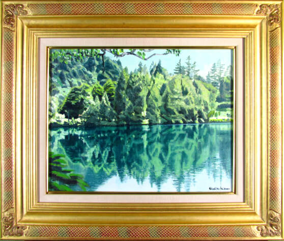 楽天市場】石川滋彦 山湖静日-志賀高原三角池 油彩6号 : ギャラリー