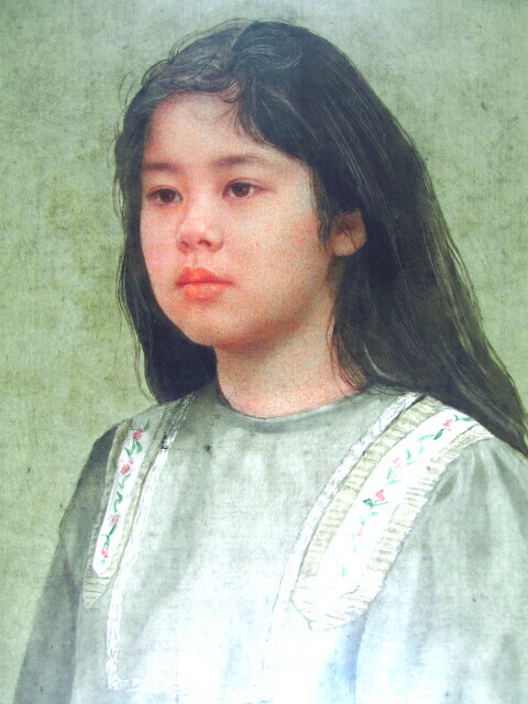 楽天市場】藤井勉 少女 油彩10号 1988年 : ギャラリーダッドアート