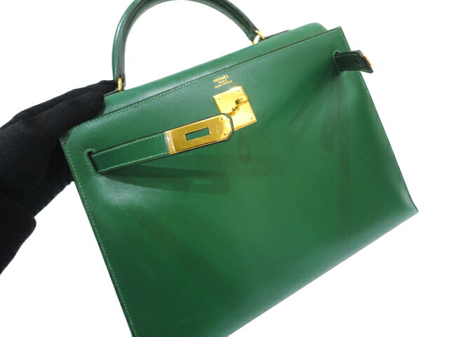 楽天市場】【美品】HERMES エルメス ケリー32 外縫い ボックスカーフ