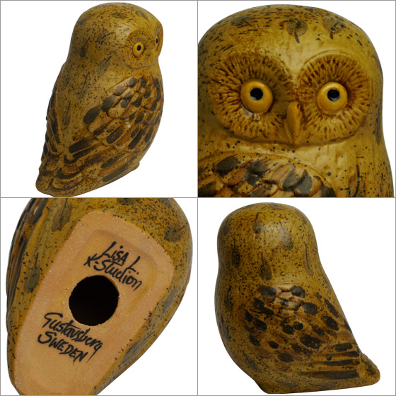 De Rosa デ・ローザ 高級 陶器 フィギュリン 置物 フクロウ セット