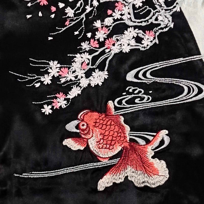 楽天市場】桜と金魚刺繍スカジャン JSKJ-501 Japanesque ジャパネスク