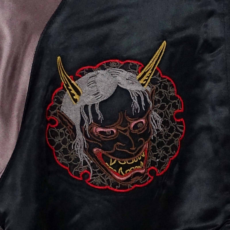 楽天市場】髑髏花魁刺繍スカジャン GKJ-004 satori(さとり) 和柄【送料