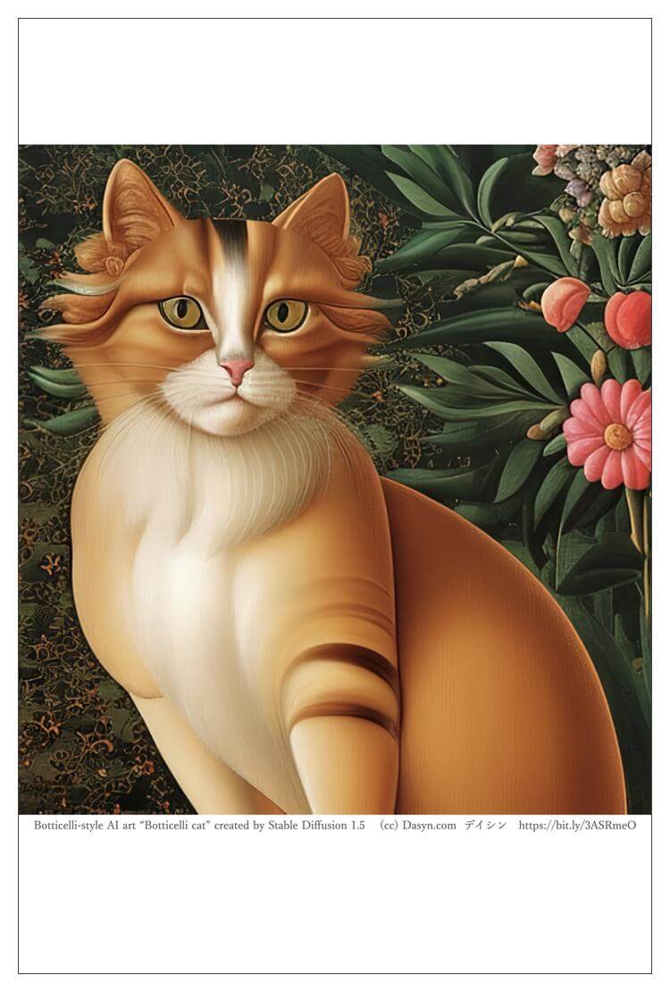 楽天市場】猫アート ルネサンス絵画風 AIアート ポストカード 絵はがき