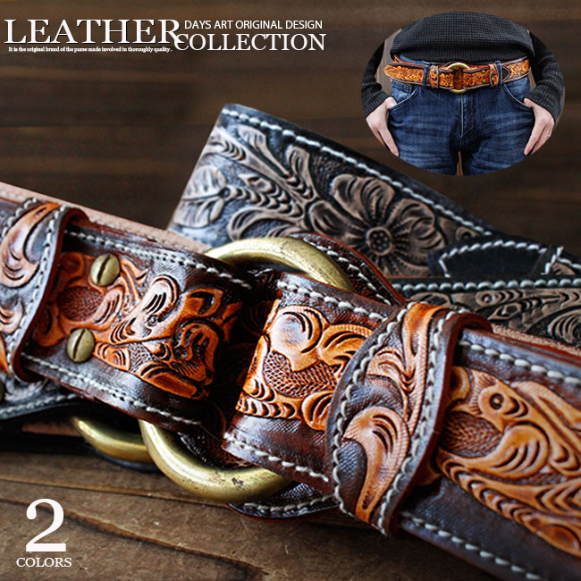 楽天市場】【スーパーSALE開催中】本革 ベルト リングバックルベルト