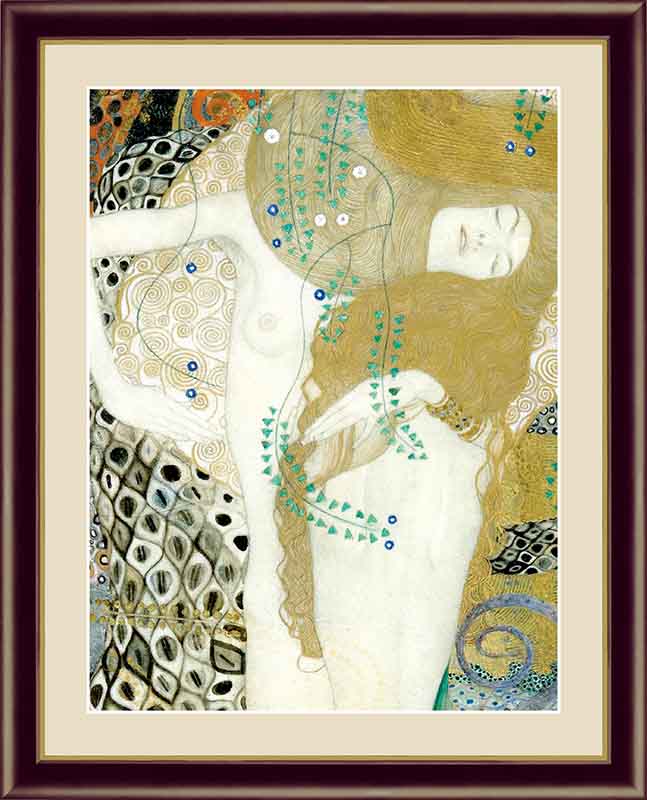 楽天市場】アート額絵 グスタフ・クリムト 水蛇I G4-BM071 F6 F4 名画