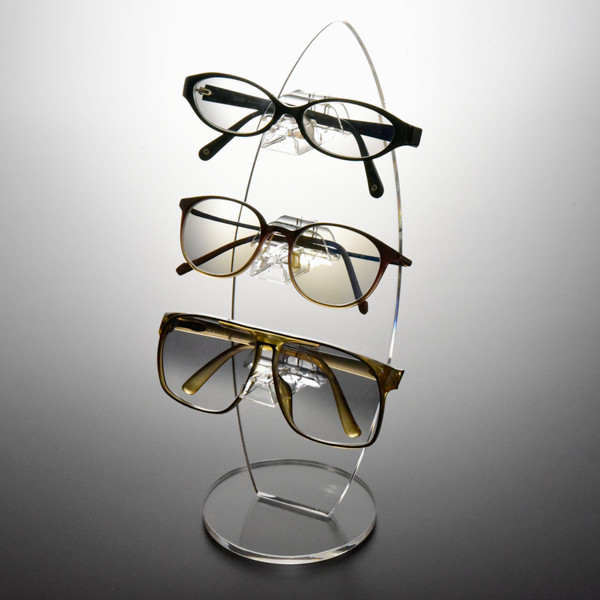 楽天市場】メガネスタンド サングラススタンド 透明 アクリル 3枚掛
