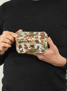 楽天市場】紅華 白色陶器蓋付小箱 小物入れ ボックス ジュエリー