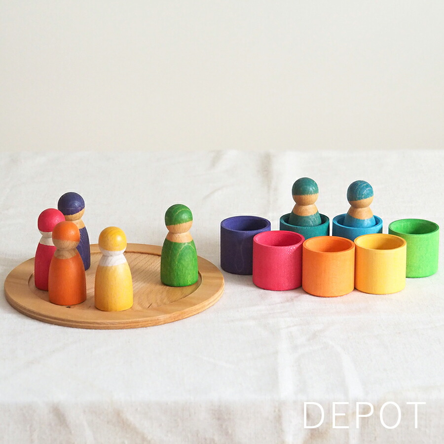 楽天市場】グリムス社 Grimm'S カラフルフレンズ 木のおもちゃ 知育