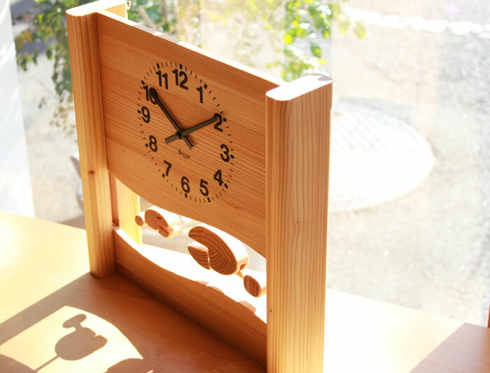 楽天市場】KICORI さかなの親子の時計 k184 木の時計 プレゼント