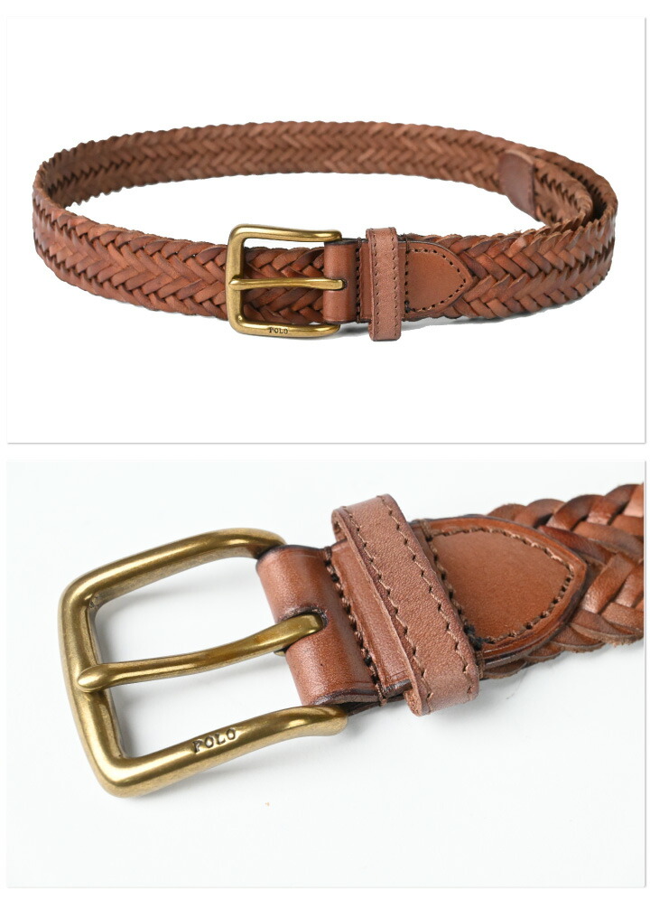 楽天市場】POLO RALPH LAUREN ラルフローレン Braided Leather Belt