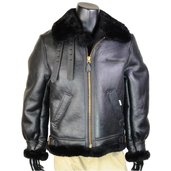 楽天市場】AVIREX B-3 フライトジャケット ムートン ブラック [ 44