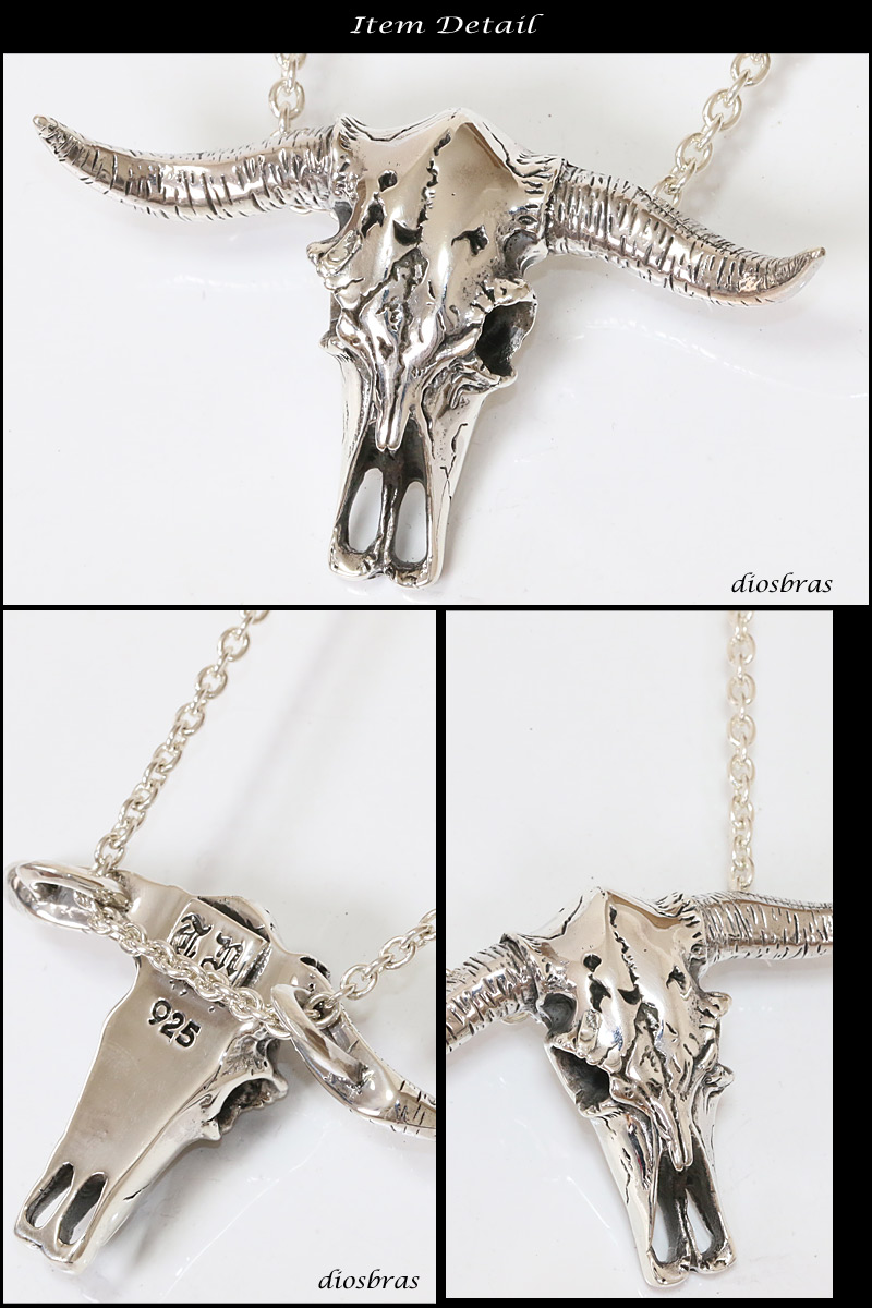 楽天市場】バッファロースカル ペンダント トップ 存在感のあるリアル