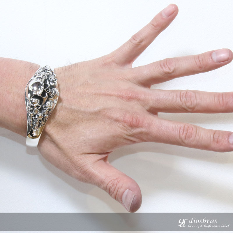 楽天市場】スカル バングル スカルヘッド 髑髏 骸骨 ボーン プレート