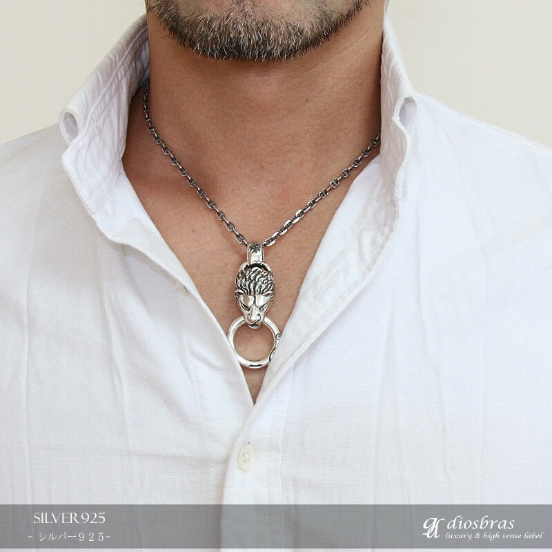 楽天市場】ライオン ヘッド リング シルバー925 ペンダント トップ