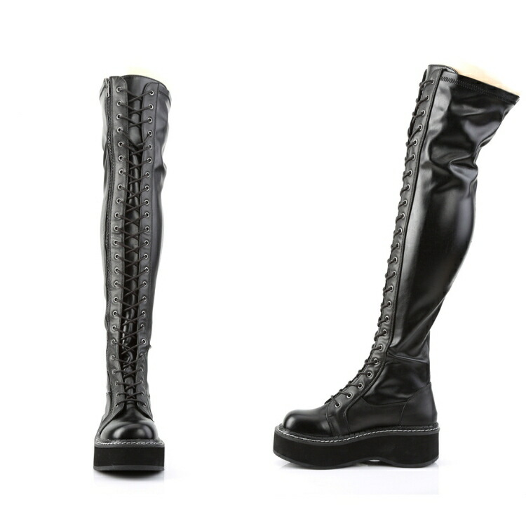 楽天市場】demonia デモニア ブーツ ニーハイブーツ サイハイブーツ