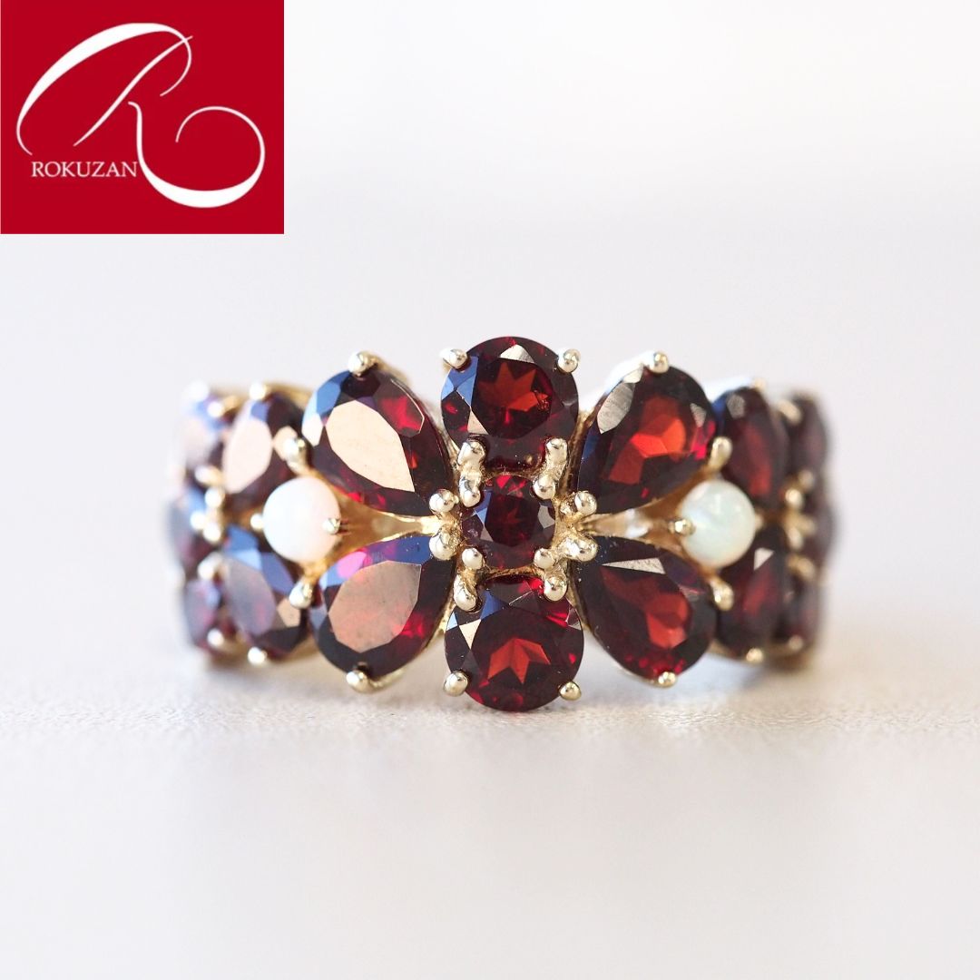 楽天市場】【碌山】シルバー ガーネット オパール フラワーバンド