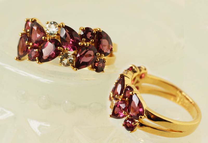 楽天市場】【碌山】 シルバー ロードライトガーネット リーフ シルバー