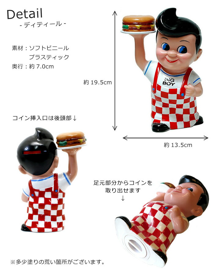 楽天市場】貯金箱 BIGBOY ビッグボーイ コインバンク バンク