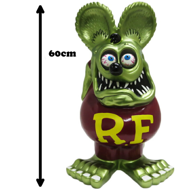 楽天市場】ラットフィンク ジャンボ コインバンク メタリック グリーン