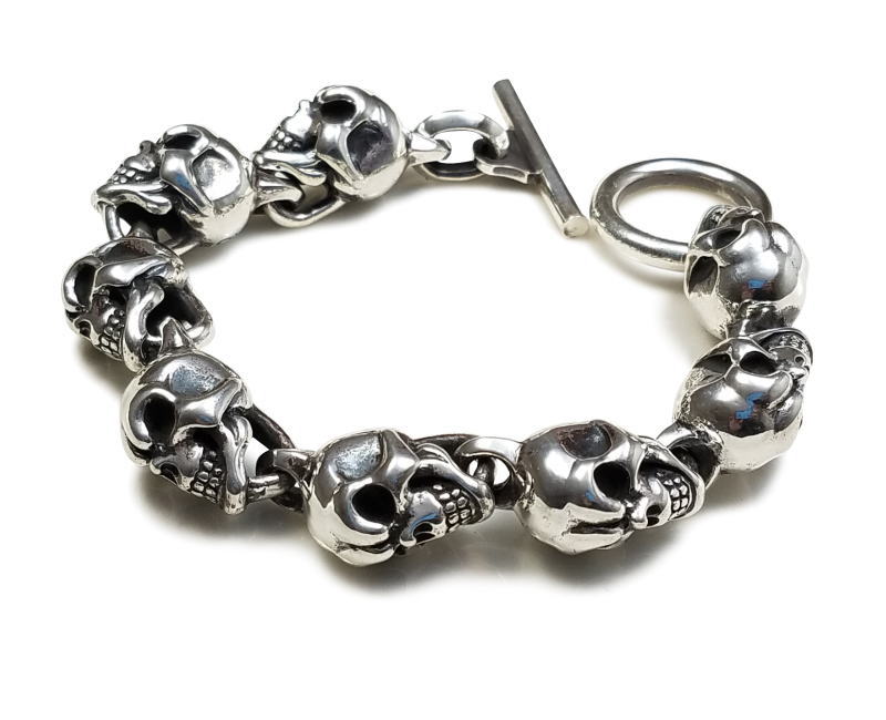 楽天市場】シルバー スカル ブレスレットの通販