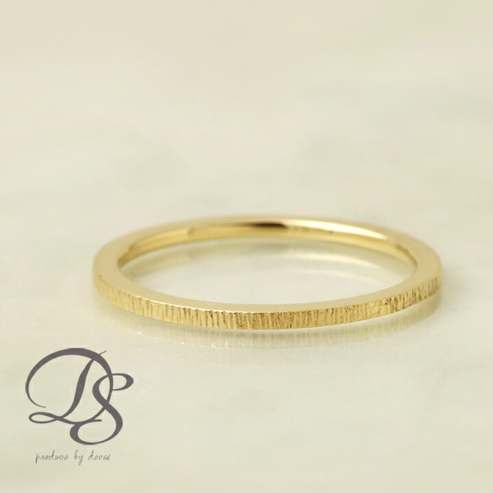 楽天市場】18金 リング k18 ピンキーリング 18k ゴールド 縦ライン S