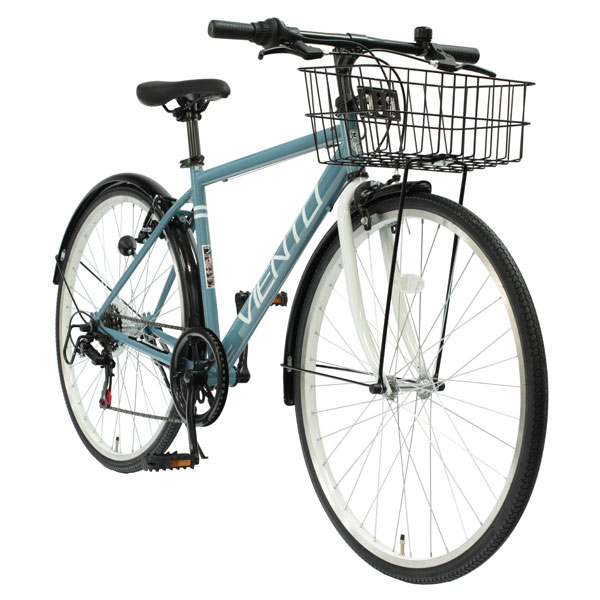 楽天市場】【自転車専門店】カゴ付き クロスバイク 泥除け付き 自転車