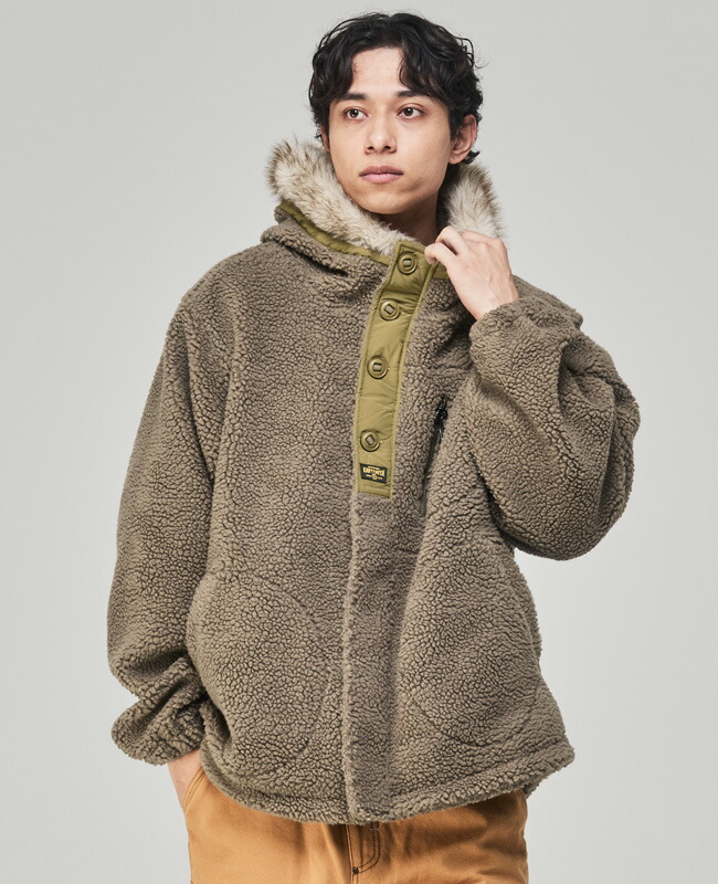 楽天市場】【ブランド直営】ボア ミリタリー フード ジャケット