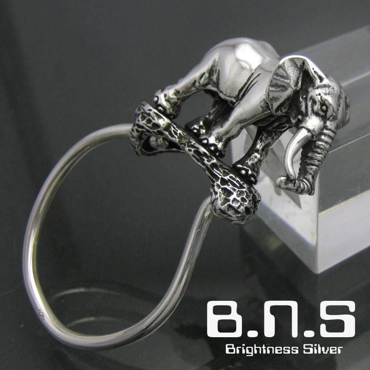 楽天市場】銀の象、アフリカゾウキーリング シルバー925 SV925