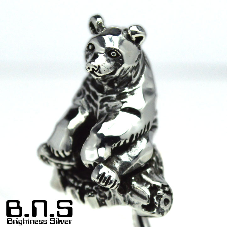 楽天市場】銀の熊、ヒグマキーリング シルバー925 銀 Silver925(くま