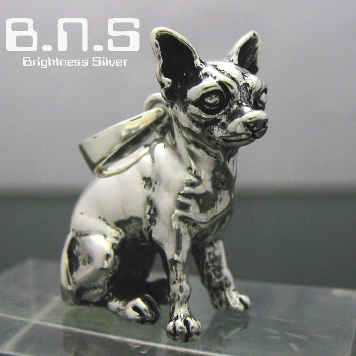 楽天市場】銀の犬 チワワペンダント【毛並み表現なし】シルバー925