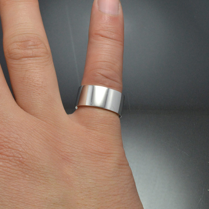 楽天市場】平打ちシルバーリング 10mm シルバー925 ペアリングにも最適