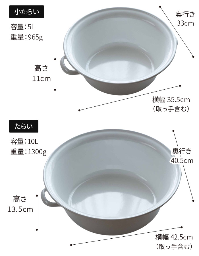 楽天市場】【楽天1位】 たらい 大型 桶 【特典付き】 琺瑯 ホーロー