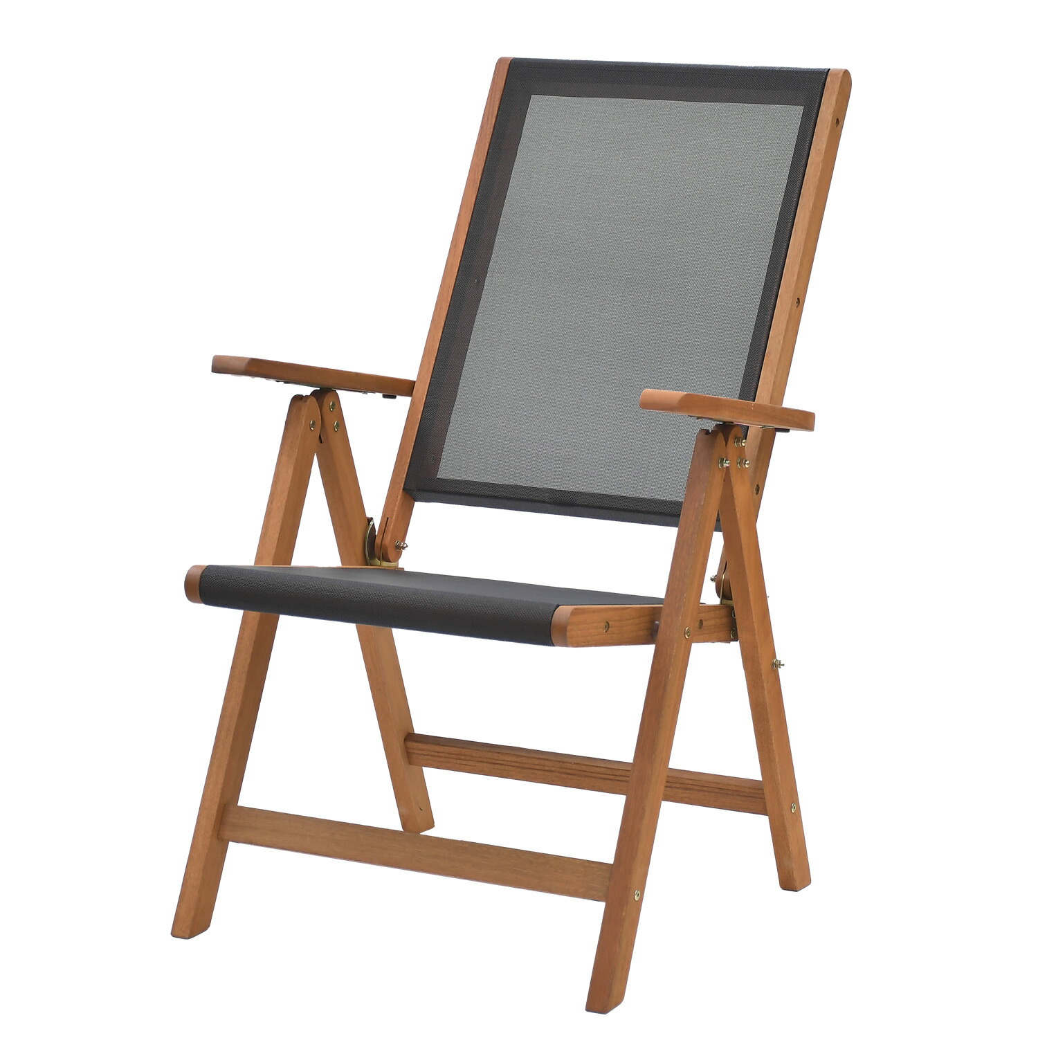 楽天市場】ガーデンチェア 折りたたみ 木製 リクライニング 1脚 MFC