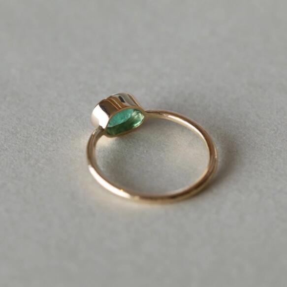 楽天市場】一点限定《One off》K14◇エメラルドリング 14金 9号◇5月の