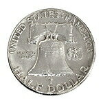 楽天市場】【当店グレード：A〜B】 銀貨 フランクリン50セント硬貨