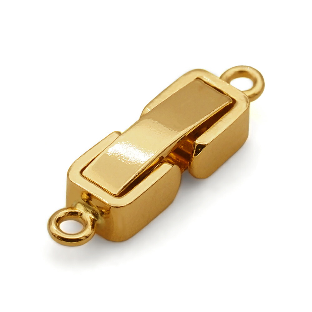 楽天市場】【1個売り】 留め具 18金 イエローゴールド 中折れ式留具 丸