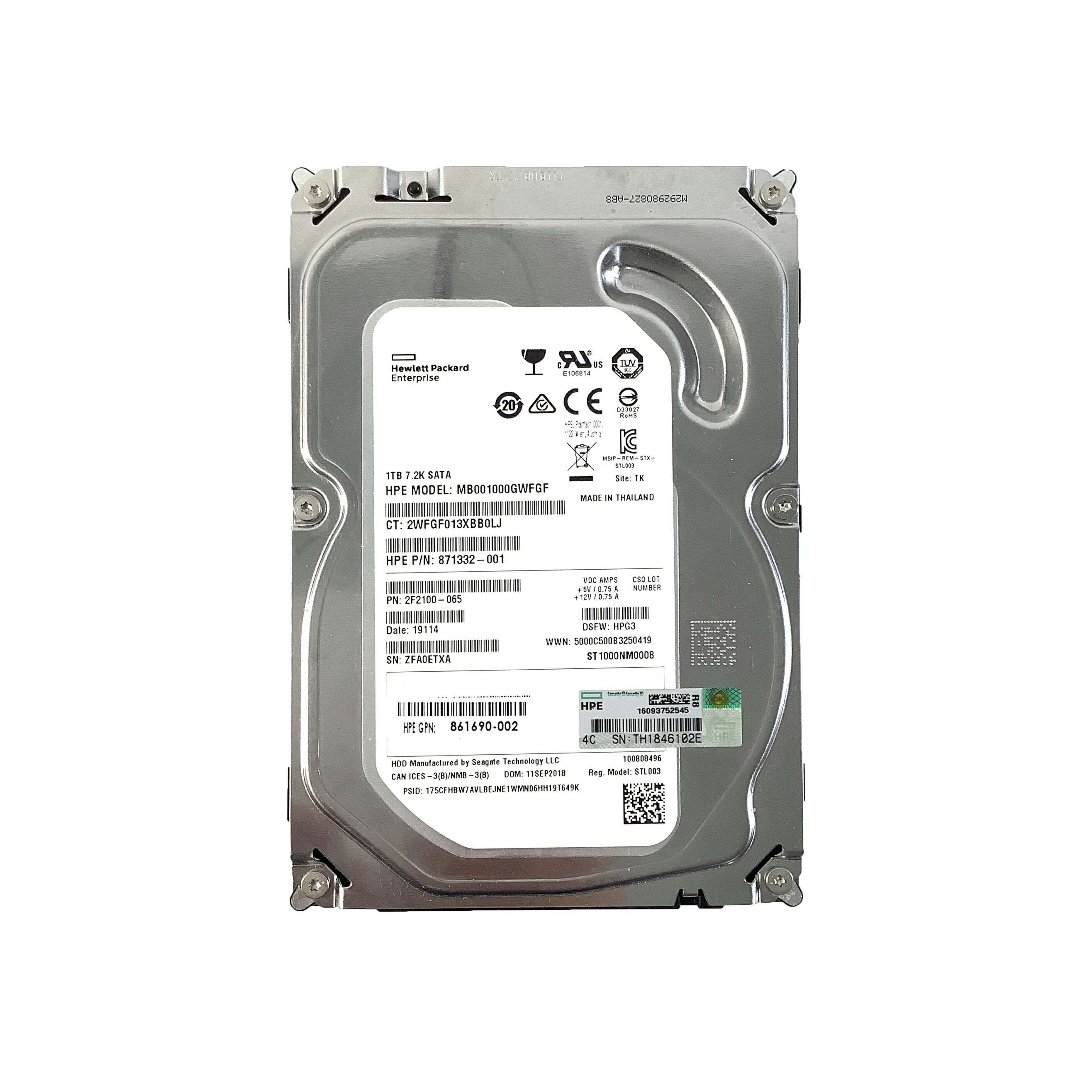 楽天市場】R027-3.5 インチ 1 TB SATA HDD 1点 WD/TOSHIBA/HPE/Dell