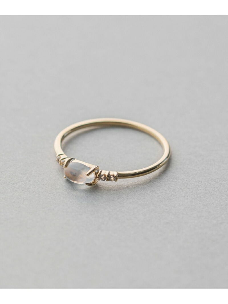 楽天市場】K10YG ムーンストーン/ホワイトトパーズ リング「レイヤード