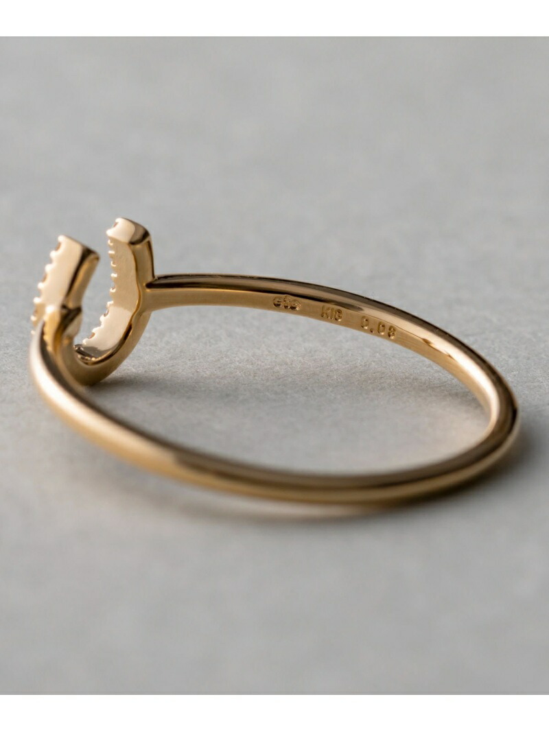 楽天市場】K18YG ホースシュー ダイヤモンド リング ete エテ