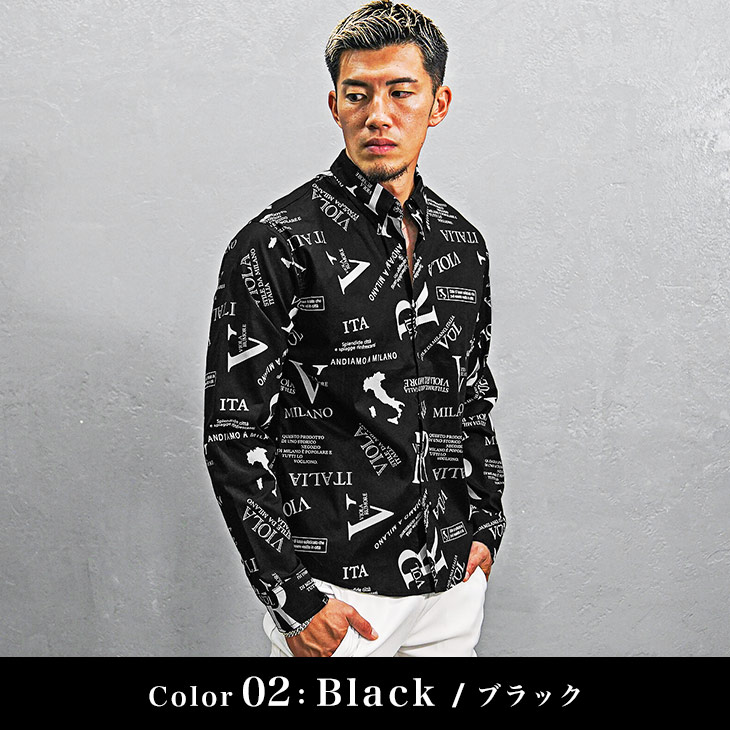 楽天市場】VIOLA rumore ヴィオラ 長袖シャツ メンズ 総柄 シャツ